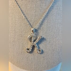 Monogram Necklace "K" Silver